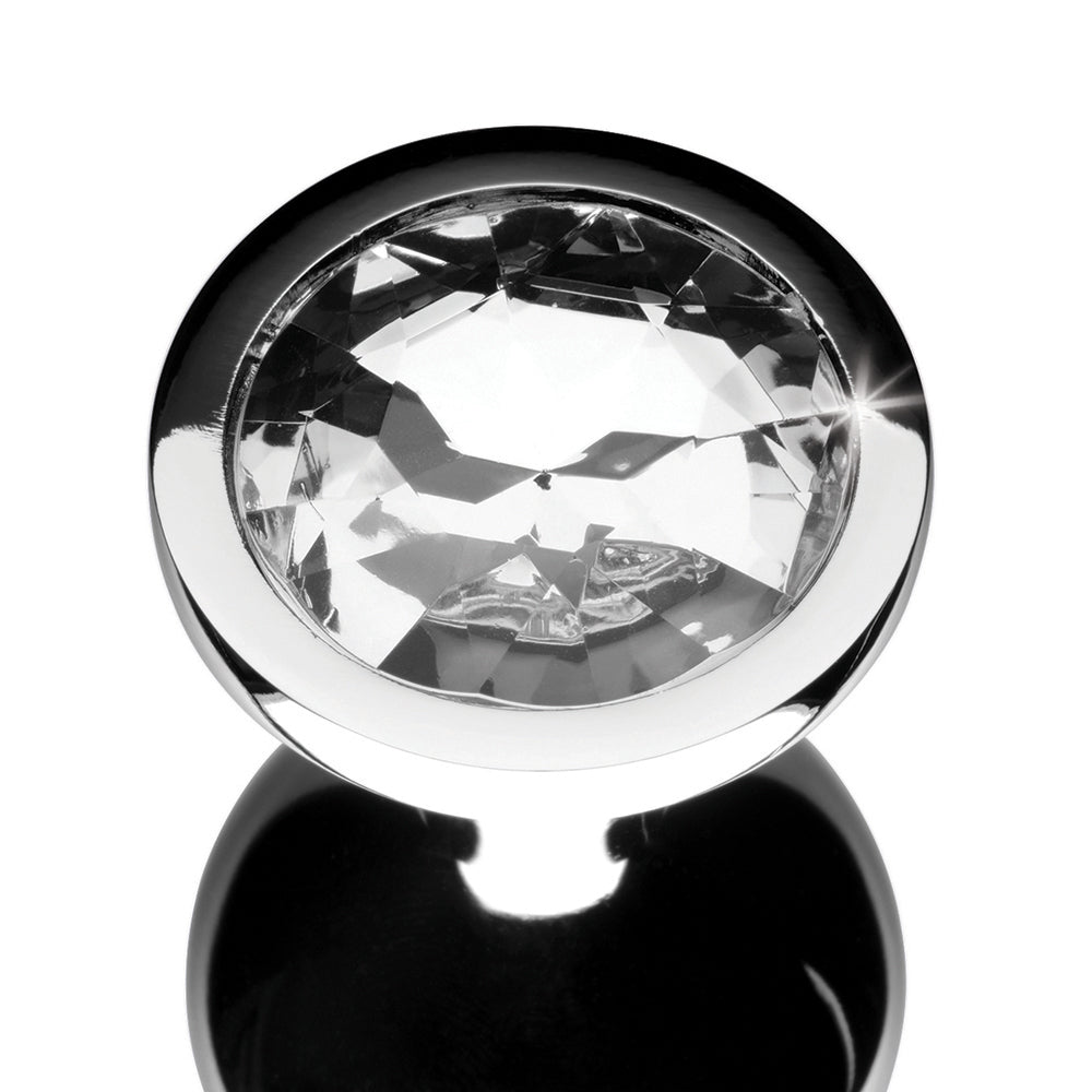 XR BRANDS - BOOTY SPARKS CLEAR GEM ANAL PLUG MEDIUM