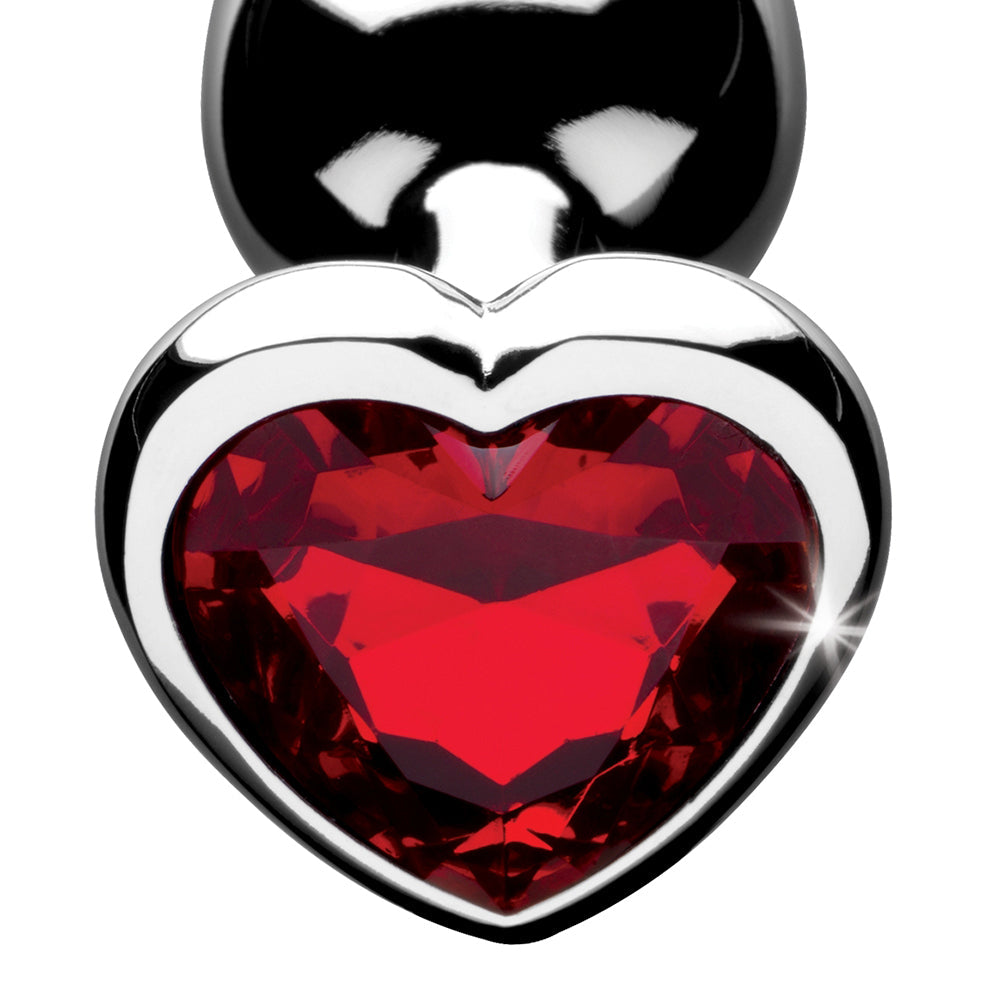 XR BRANDS - BOOTY SPARKS RED HEART GEM ANAL PLUG SMALL