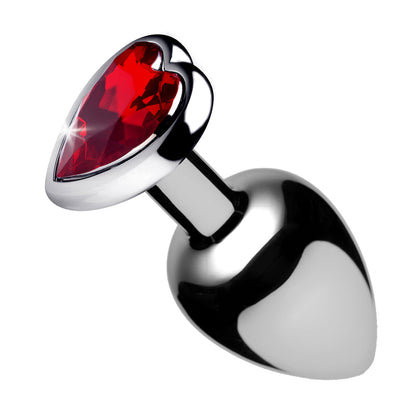 XR BRANDS - BOOTY SPARKS RED HEART GEM ANAL PLUG MEDIUM