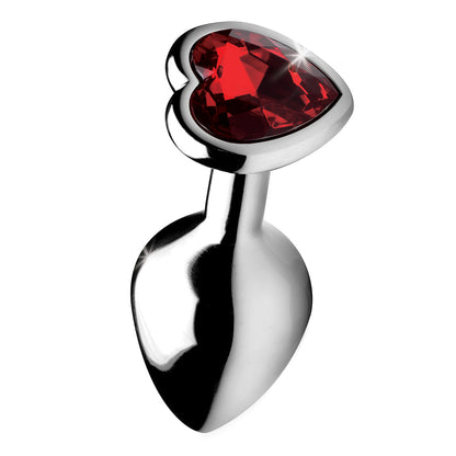 XR BRANDS - BOOTY SPARKS RED HEART GEM ANAL PLUG MEDIUM