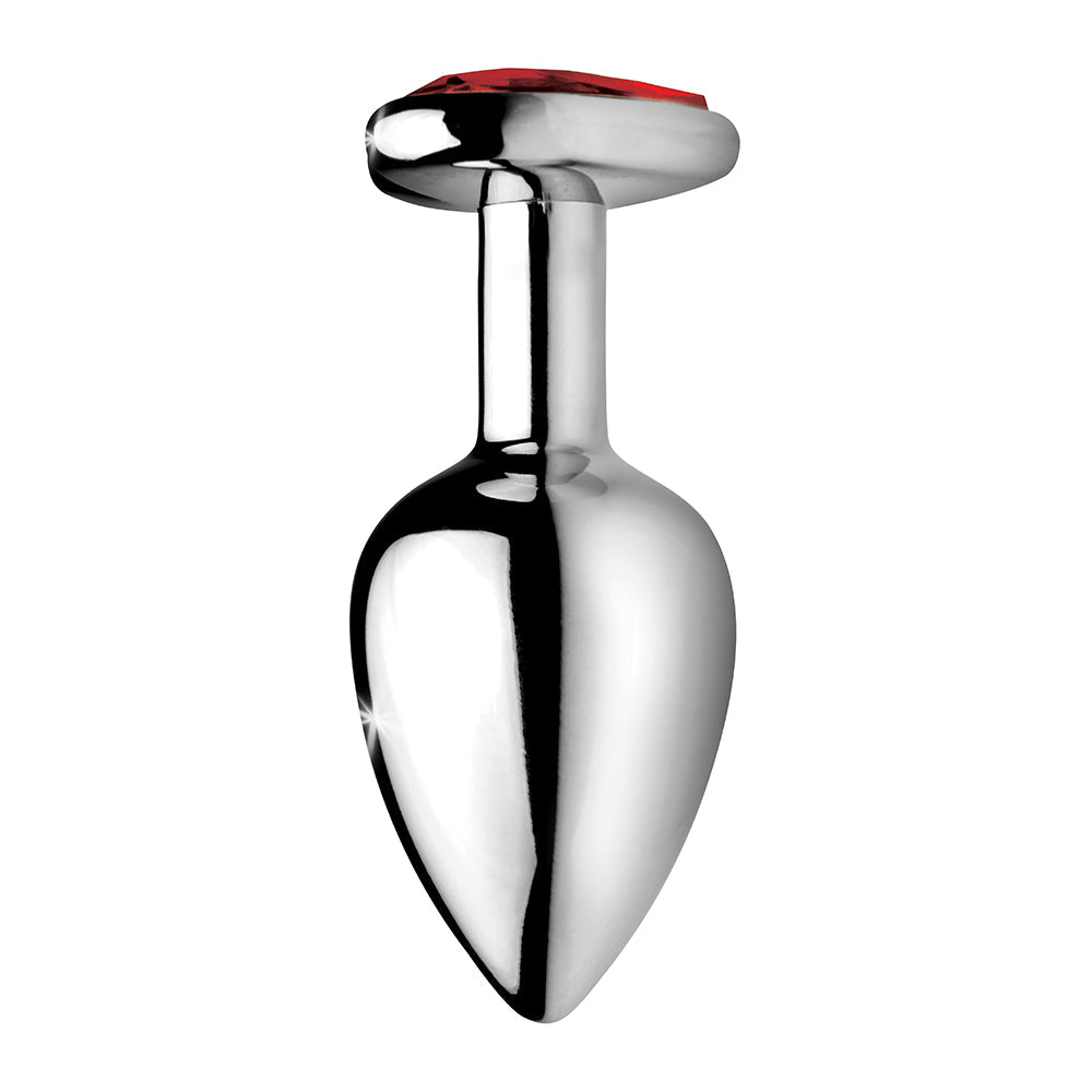 XR BRANDS - BOOTY SPARKS RED HEART GEM ANAL PLUG MEDIUM