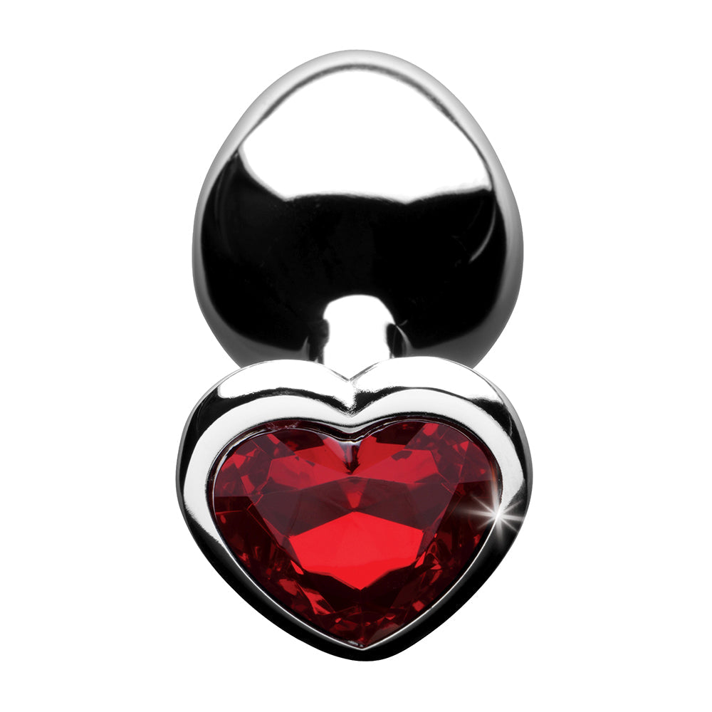 XR BRANDS - BOOTY SPARKS RED HEART GEM ANAL PLUG MEDIUM
