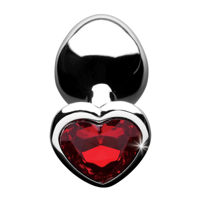 XR BRANDS - BOOTY SPARKS RED HEART GEM ANAL PLUG MEDIUM