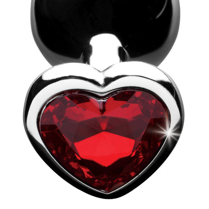 XR BRANDS - BOOTY SPARKS RED HEART GEM ANAL PLUG MEDIUM