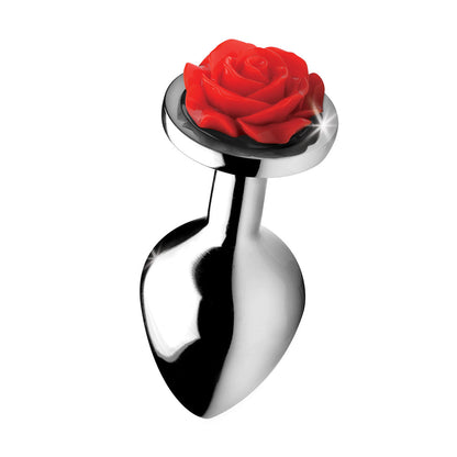 XR BRANDS - BOOTY SPARKS RED ROSE ANAL PLUG MEDIUM