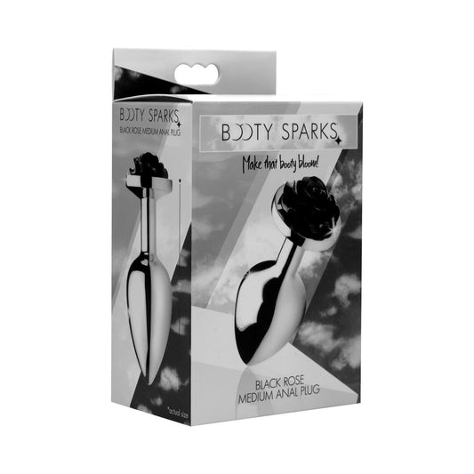 XR BRANDS - BOOTY SPARKS BLACK ROSE - ANAL PLUG MOYEN