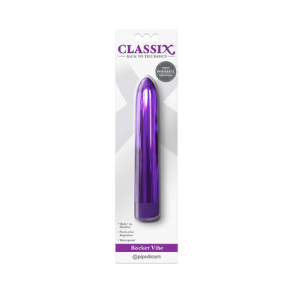 PIPEDREAM - CLASSIX ROCKET VIBE 7 IN. SLIMLINE VIBRATOR PURPLE