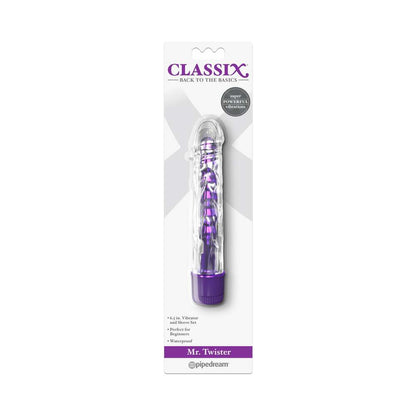CLASSIX MR. TWISTER 6.5 IN. VIBRATOR AND SLEEVE SET PURPLE