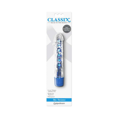 CLASSIX MR. TWISTER 6.5 IN. VIBRATOR AND SLEEVE SET BLUE