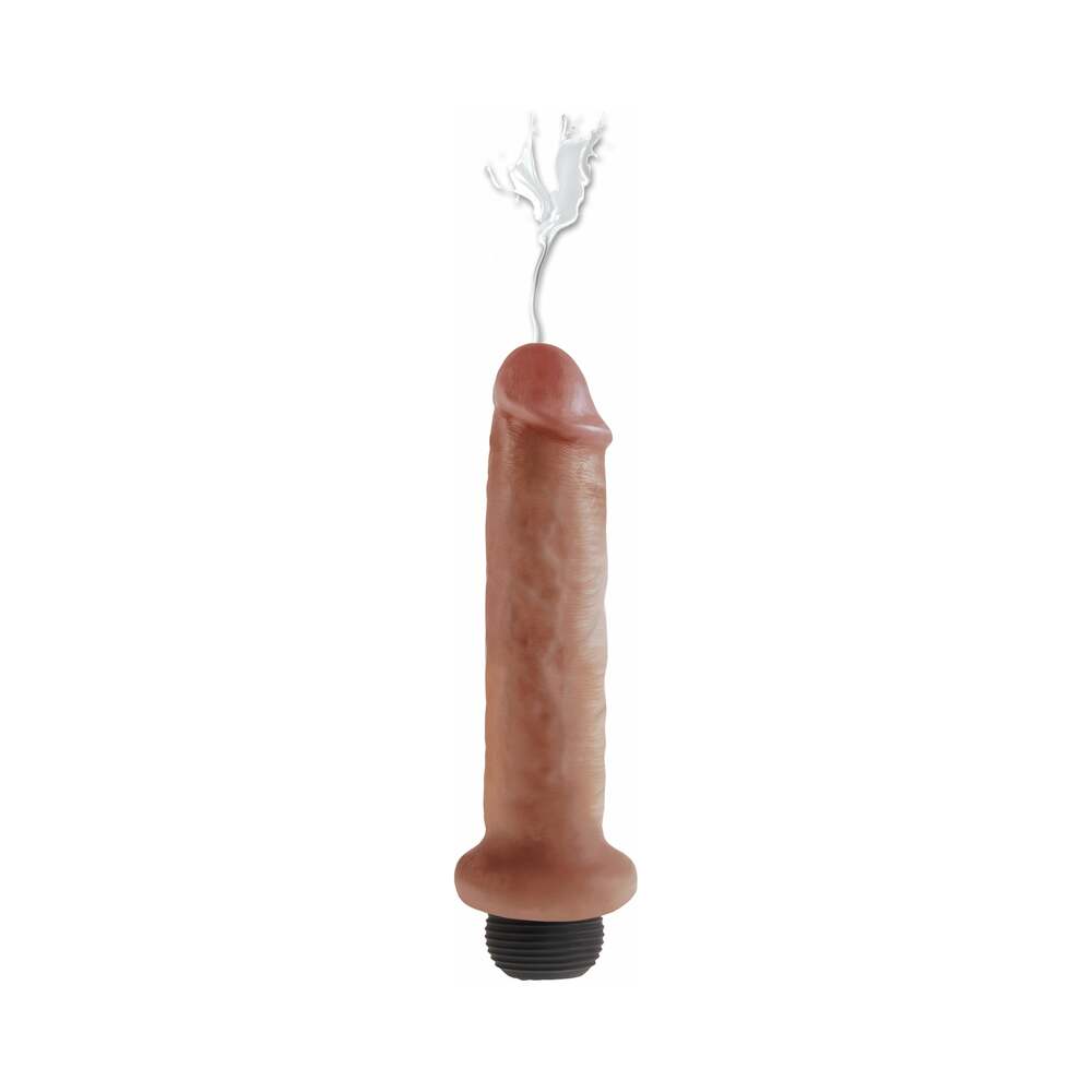 KING COCK 7 IN. SQUIRTING COCK REALISTIC DILDO TAN