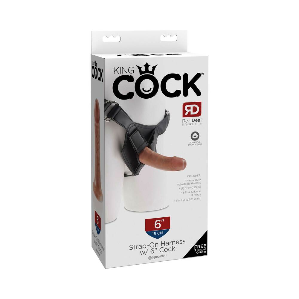 KING COCK - HARNESS WITH REALISTIC PENIS 15.20 CM