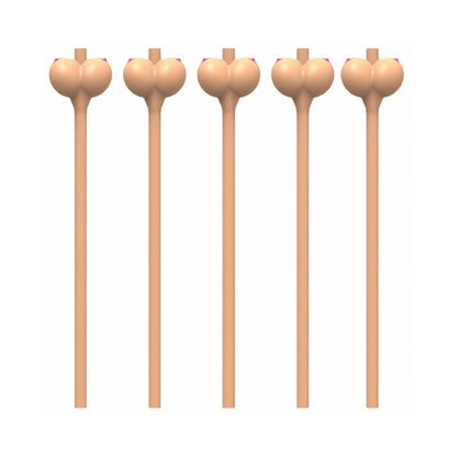 HOTT PRODUCTS - BOOBIE STRAWS (FLESH COLOR) 6PK.