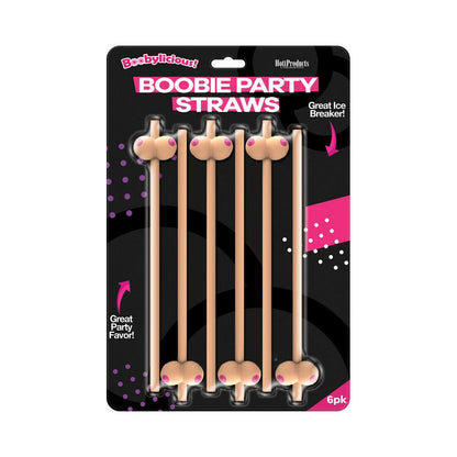 HOTT PRODUCTS - BOOBIE STRAWS (FLESH COLOR) 6PK.