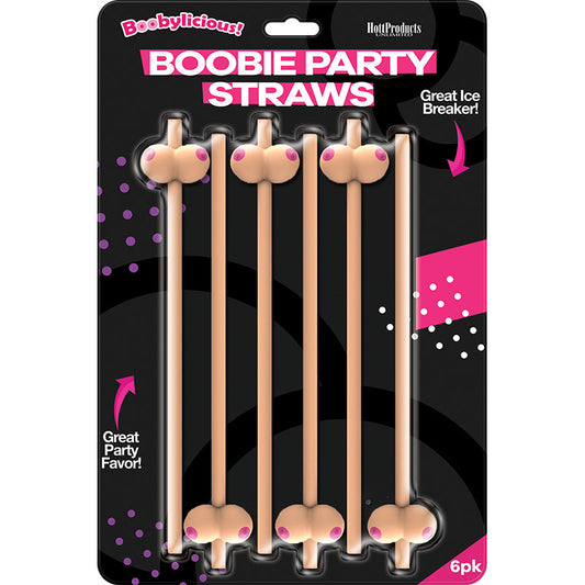HOTT PRODUCTS - BOOBIE STRAWS (FLESH COLOR) 6PK.