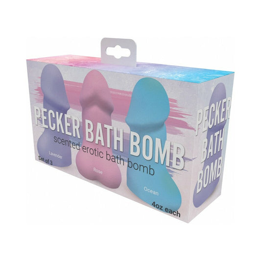 HOTT PRODUCTS - BOMBA DE BAÑO EN FORMA DE PENE - 3 UNIDADES. AROMA JAZMÍN