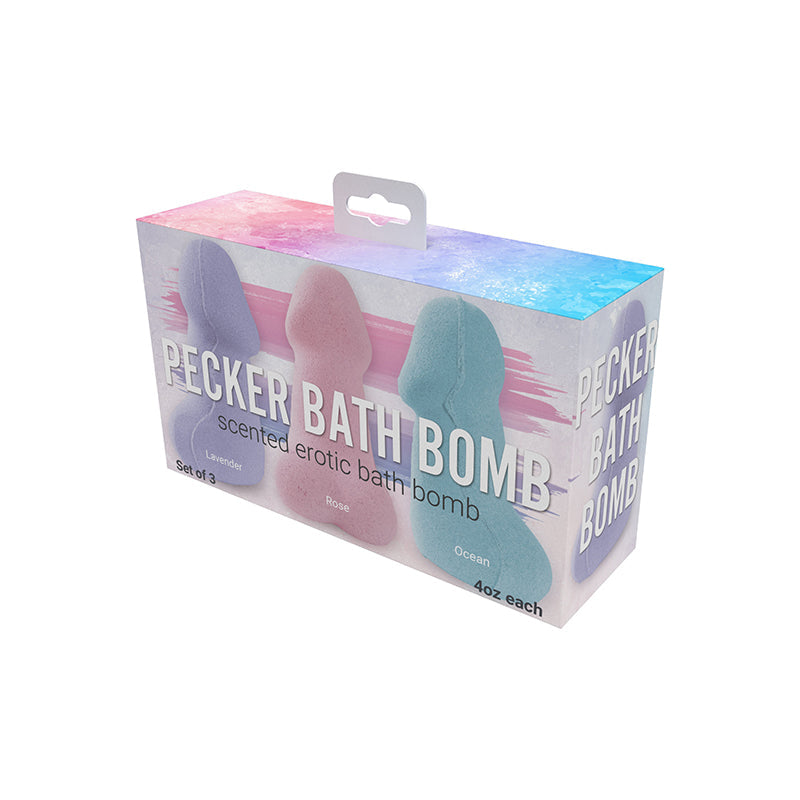 HOTT PRODUCTS - BOMBA DE BAÑO EN FORMA DE PENE - 3 UNIDADES. AROMA JAZMÍN