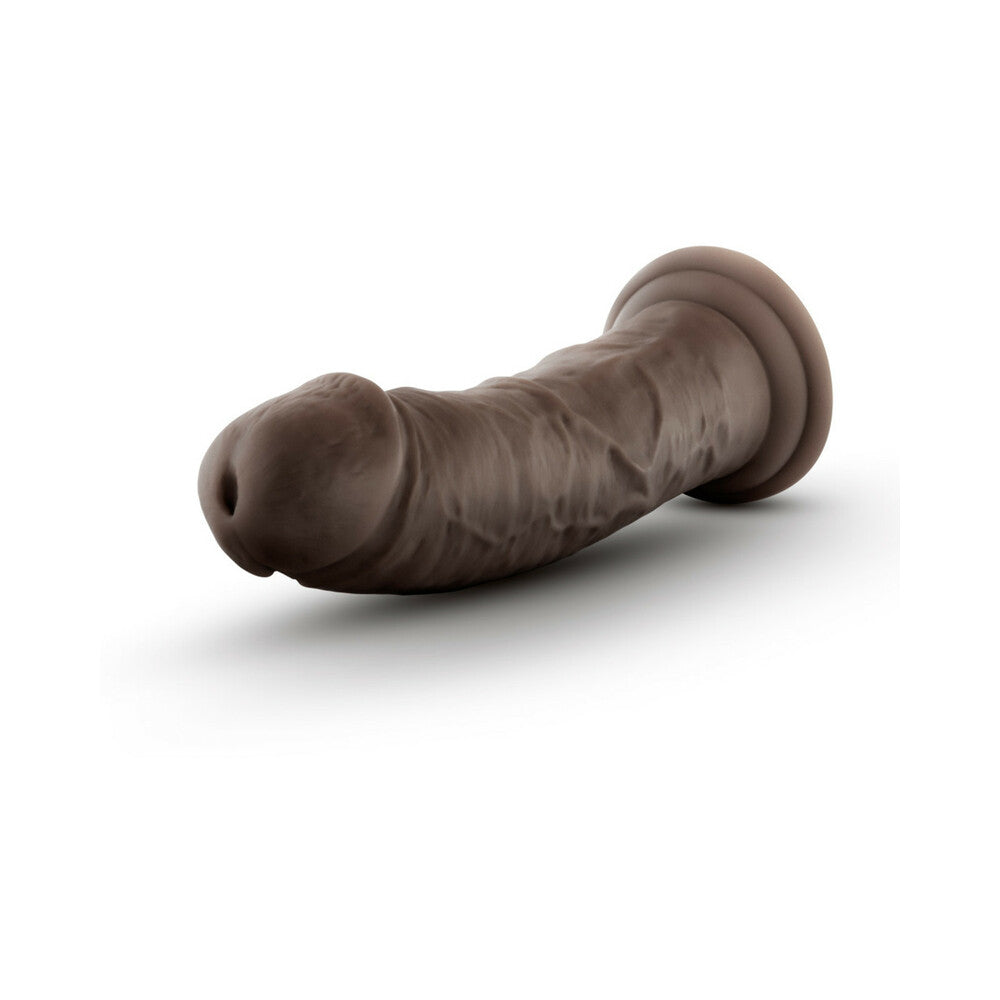 AU NATUREL 8 IN. POSABLE DUAL DENSITY DILDO BROWN