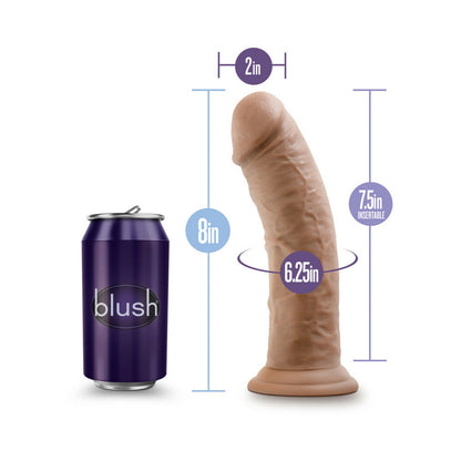 AU NATUREL 8 IN. POSABLE DUAL DENSITY DILDO TAN