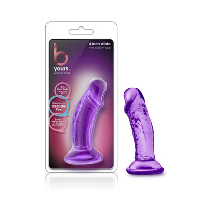 B YOURS SWEET N'' SMALL 4 IN. DILDO PURPLE