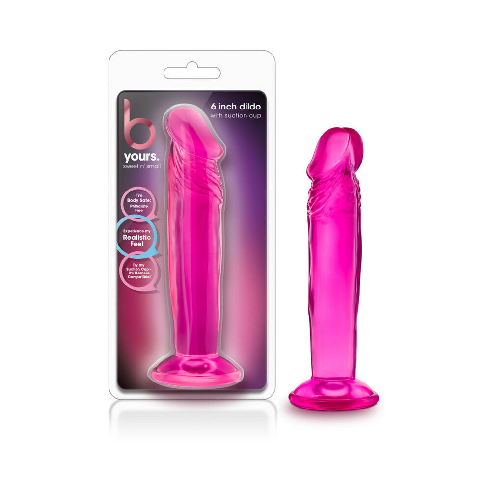 B YOURS SWEET N'' SMALL 6 IN. DILDO PINK