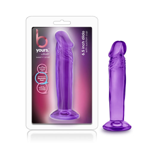 B YOURS SWEET N'' SMALL 6.5 IN. DILDO PURPLE