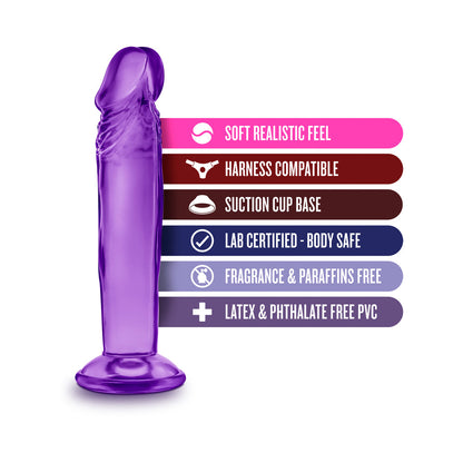 B YOURS SWEET N'' SMALL 6.5 IN. DILDO PURPLE