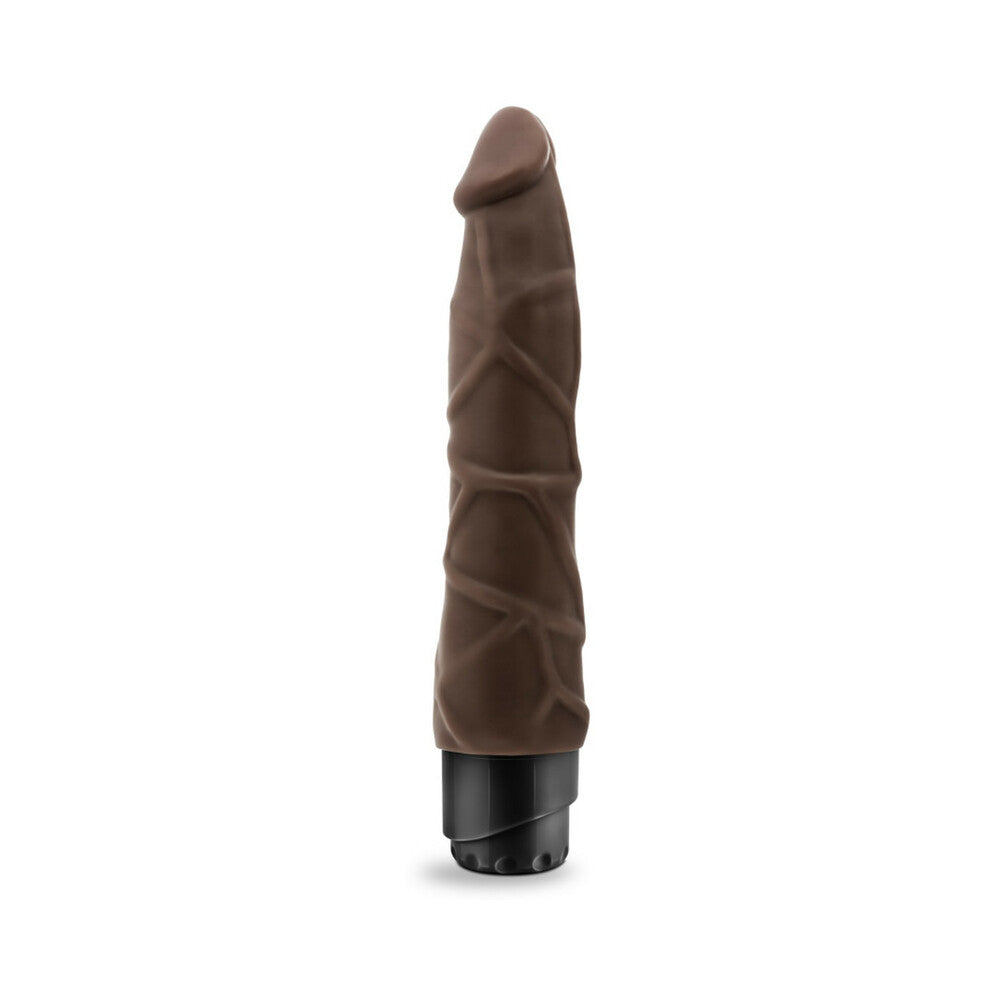 DR. SKIN VIBE 1 REALISTIC 9 IN. VIBRATING DILDO BROWN