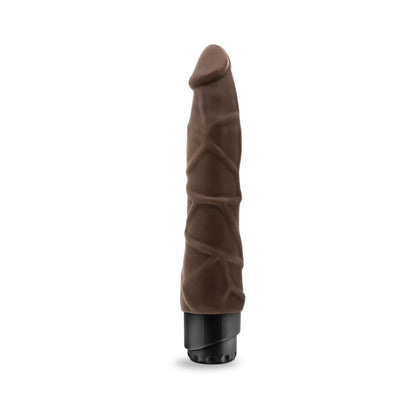 DR. SKIN VIBE 1 REALISTIC 9 IN. VIBRATING DILDO BROWN