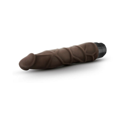 DR. SKIN VIBE 1 REALISTIC 9 IN. VIBRATING DILDO BROWN