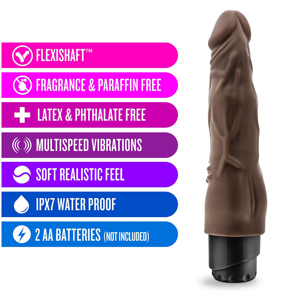 BLUSH - DR. SKIN COCK VIBE 4 REALISTIC 8 IN. VIBRATING DILDO