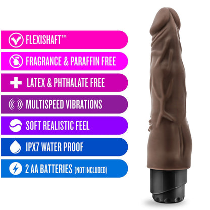 BLUSH - DR. SKIN COCK VIBE 4 REALISTIC 8 IN. VIBRATING DILDO