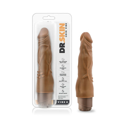 DR. SKIN COCK VIBE 4 REALISTIC 8 IN. VIBRATING DILDO TAN
