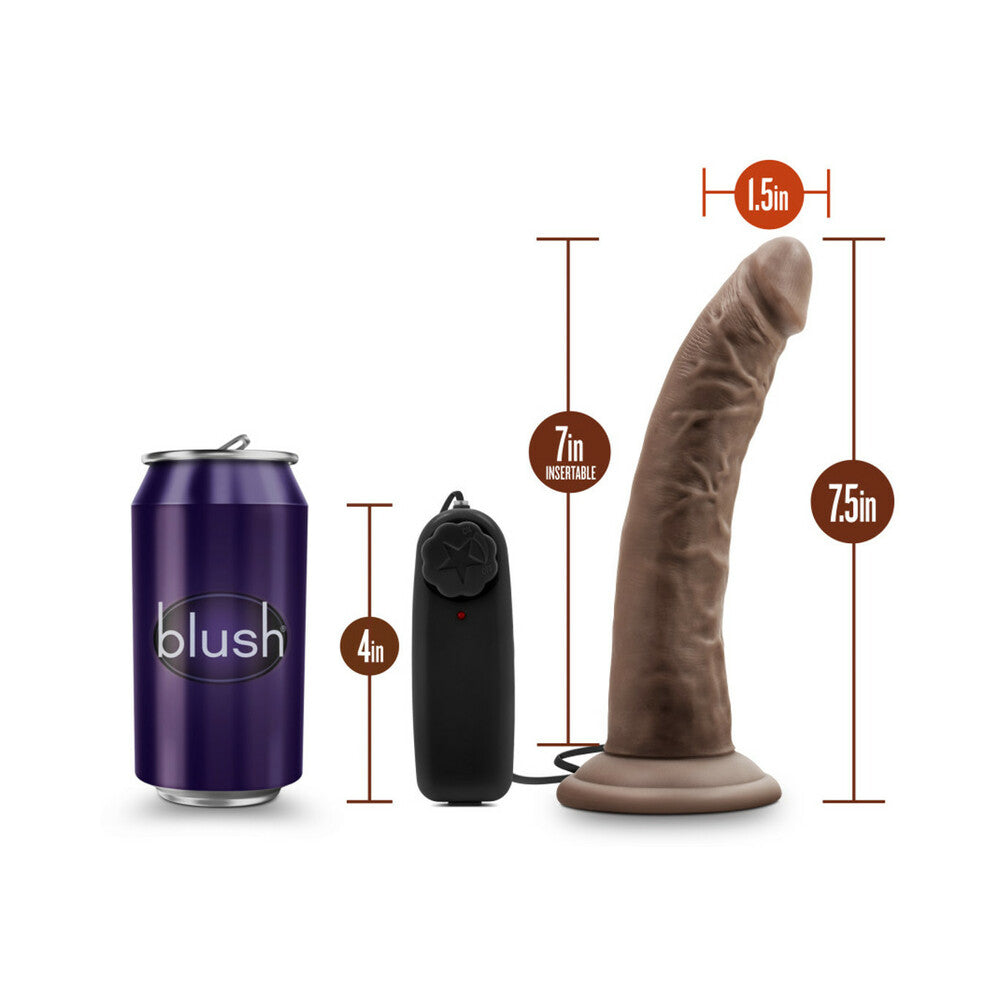 DR. SKIN DR. DAVE REALISTIC 7 IN. VIBRATING DILDO BROWN