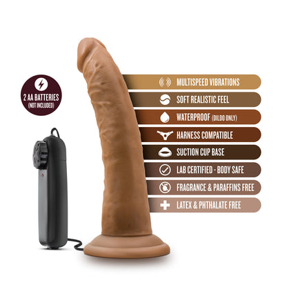 DR. SKIN DR. DAVE REALISTIC 7 IN. VIBRATING DILDO TAN