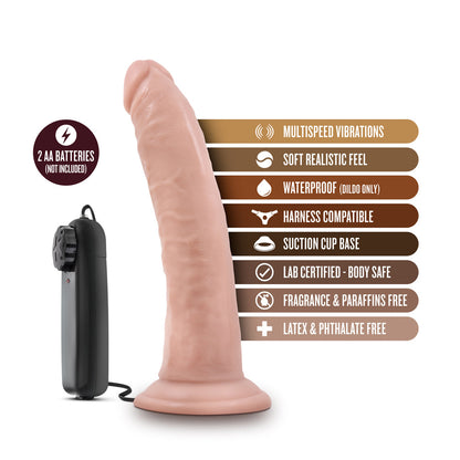 DR. SKIN DR. DAVE REALISTIC 7 IN. VIBRATING DILDO BEIGE