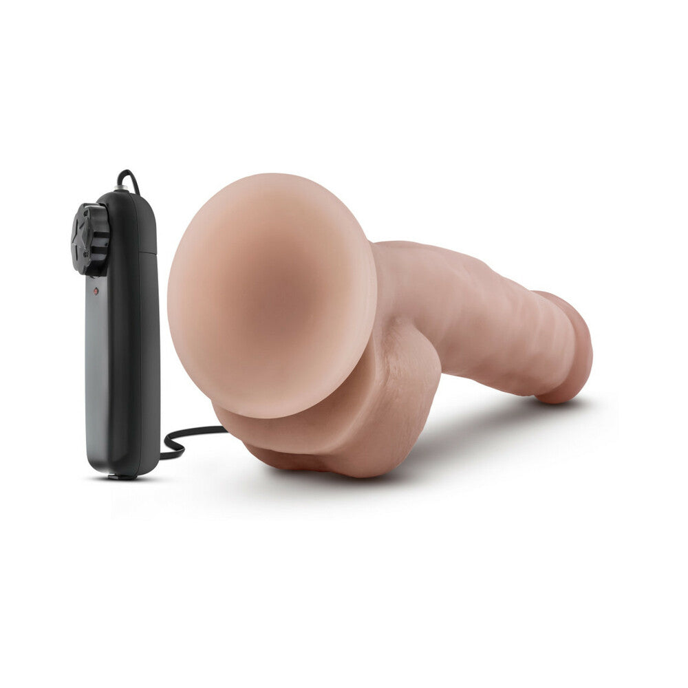 BLUSH - DR. SKIN DR. JAY REALISTIC 8.75 IN. VIBRATING DILDO WITH BALLS BEIGE