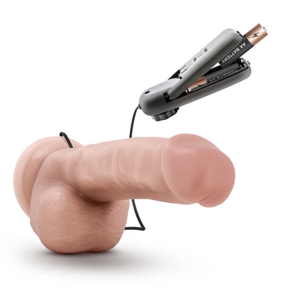 BLUSH - DR. SKIN DR. JAY REALISTIC 8.75 IN. VIBRATING DILDO WITH BALLS BEIGE