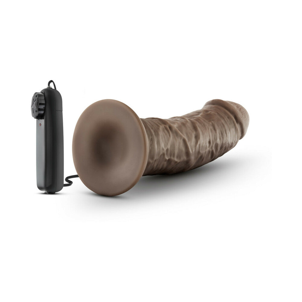 DR. SKIN DR. JOE REALISTIC 8 IN. VIBRATING DILDO BROWN