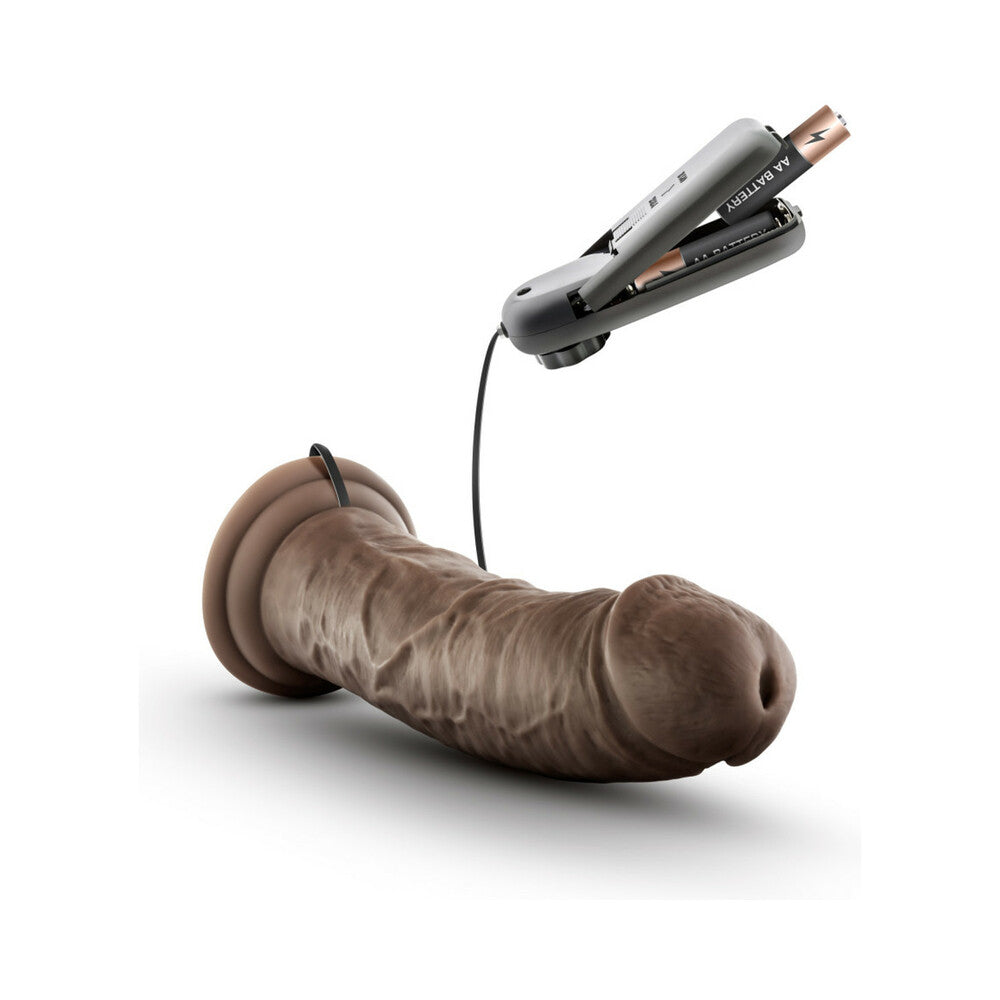 DR. SKIN DR. JOE REALISTIC 8 IN. VIBRATING DILDO BROWN