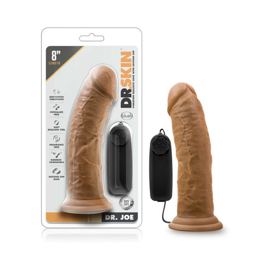 DR. SKIN DR. JOE REALISTIC 8 IN. VIBRATING DILDO TAN