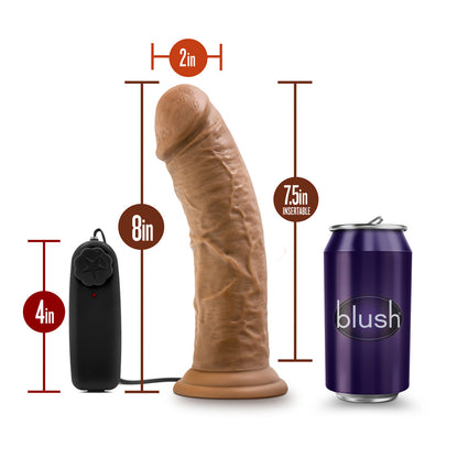 DR. SKIN DR. JOE REALISTIC 8 IN. VIBRATING DILDO TAN