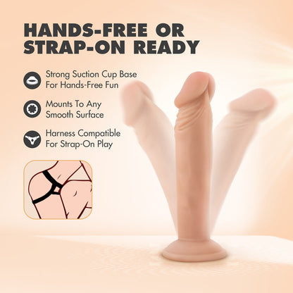 DR. SKIN DR. SMALL REALISTIC 6.5 IN. DILDO BEIGE