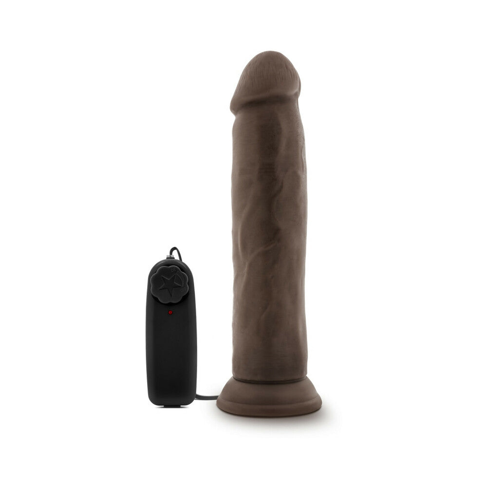 DR. SKIN DR. THROB REALISTIC 9.5 IN. VIBRATING DILDO BROWN