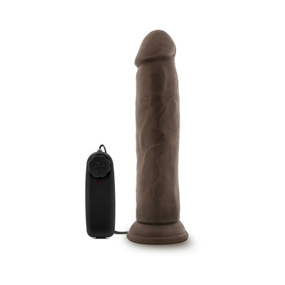 DR. SKIN DR. THROB REALISTIC 9.5 IN. VIBRATING DILDO BROWN