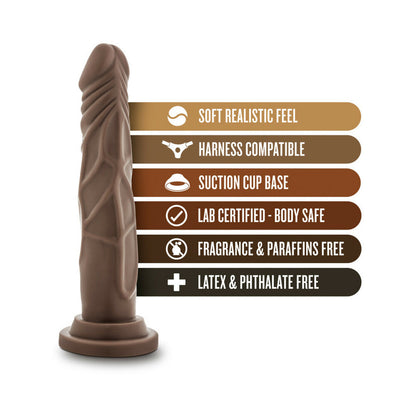 DR. SKIN BASIC 7.5 REALISTIC 7.5 IN. DILDO BROWN