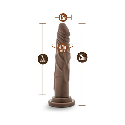 DR. SKIN BASIC 7.5 REALISTIC 7.5 IN. DILDO BROWN
