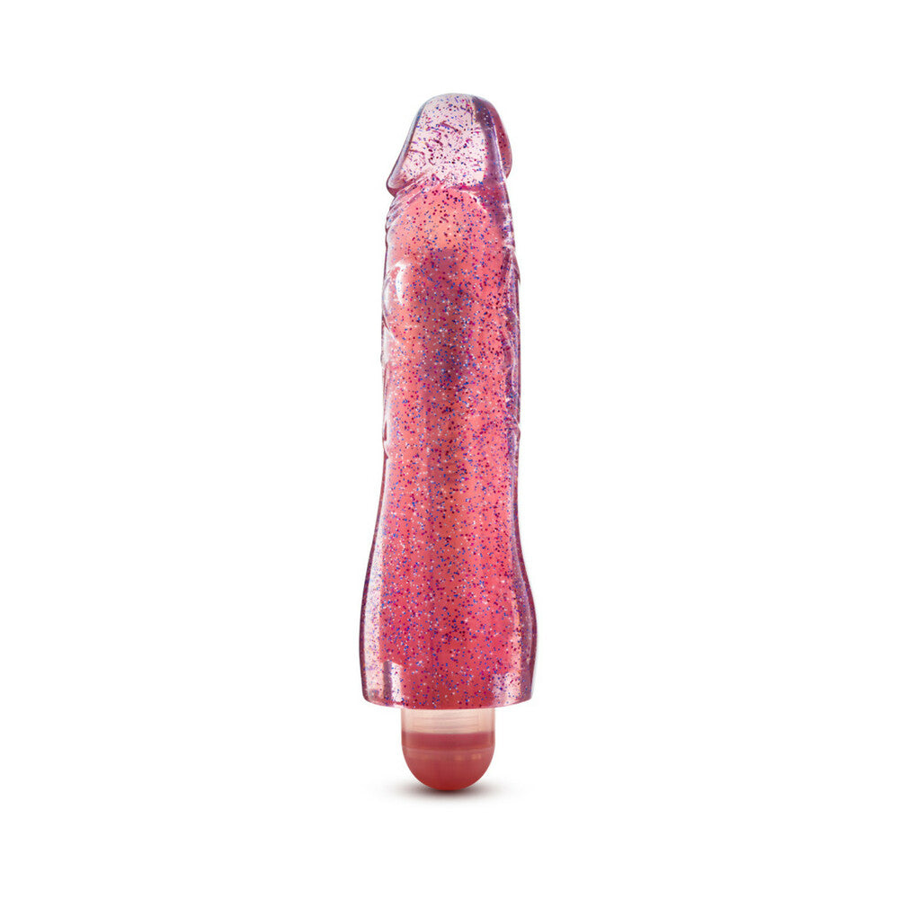 BLUSH - GLOW DICKS MOLLY COLOR CHANGING 8 IN. VIBRATING DILDO GLITTER