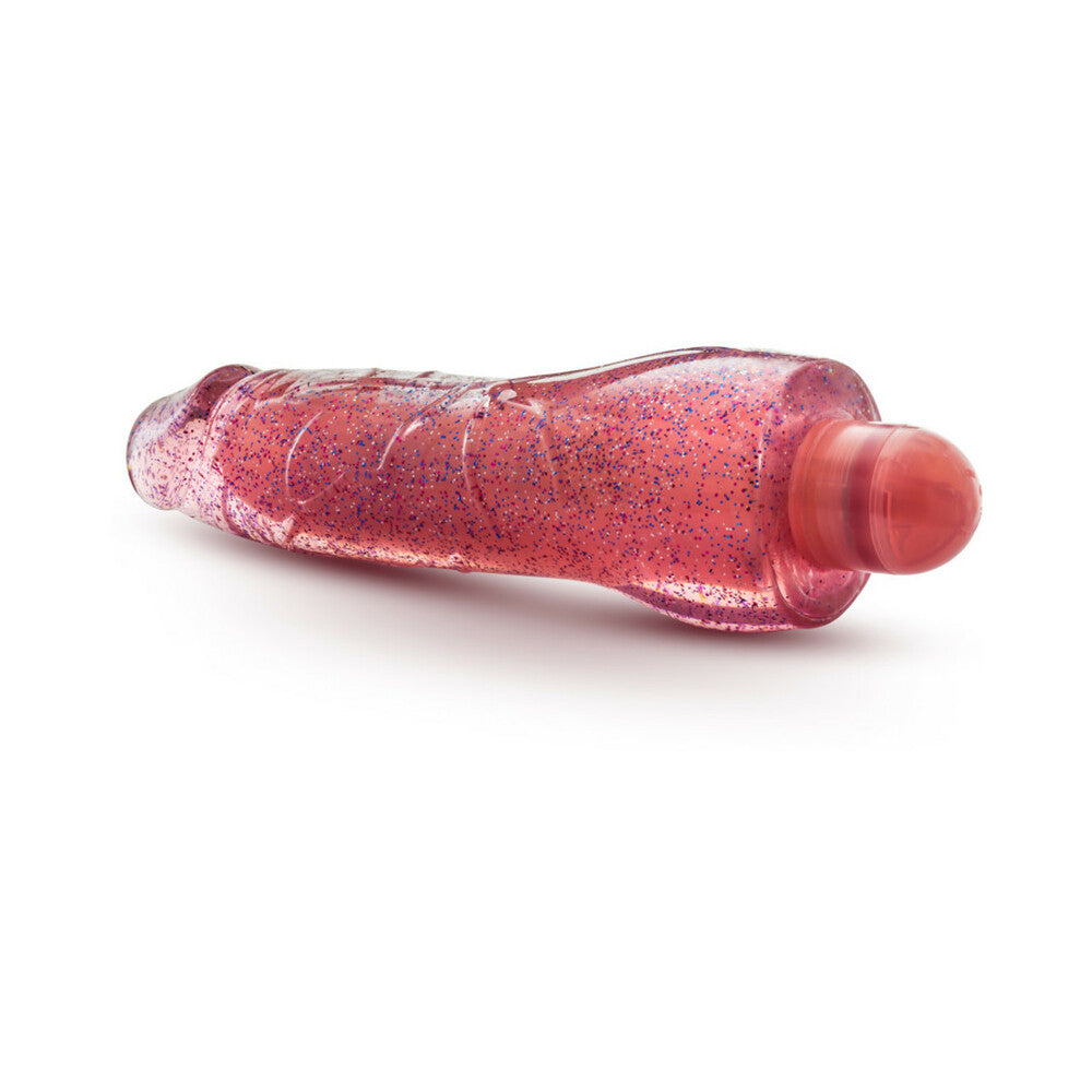 GLOW DICKS MOLLY COLOR CHANGING 8 IN. VIBRATING DILDO GLITTER PINK