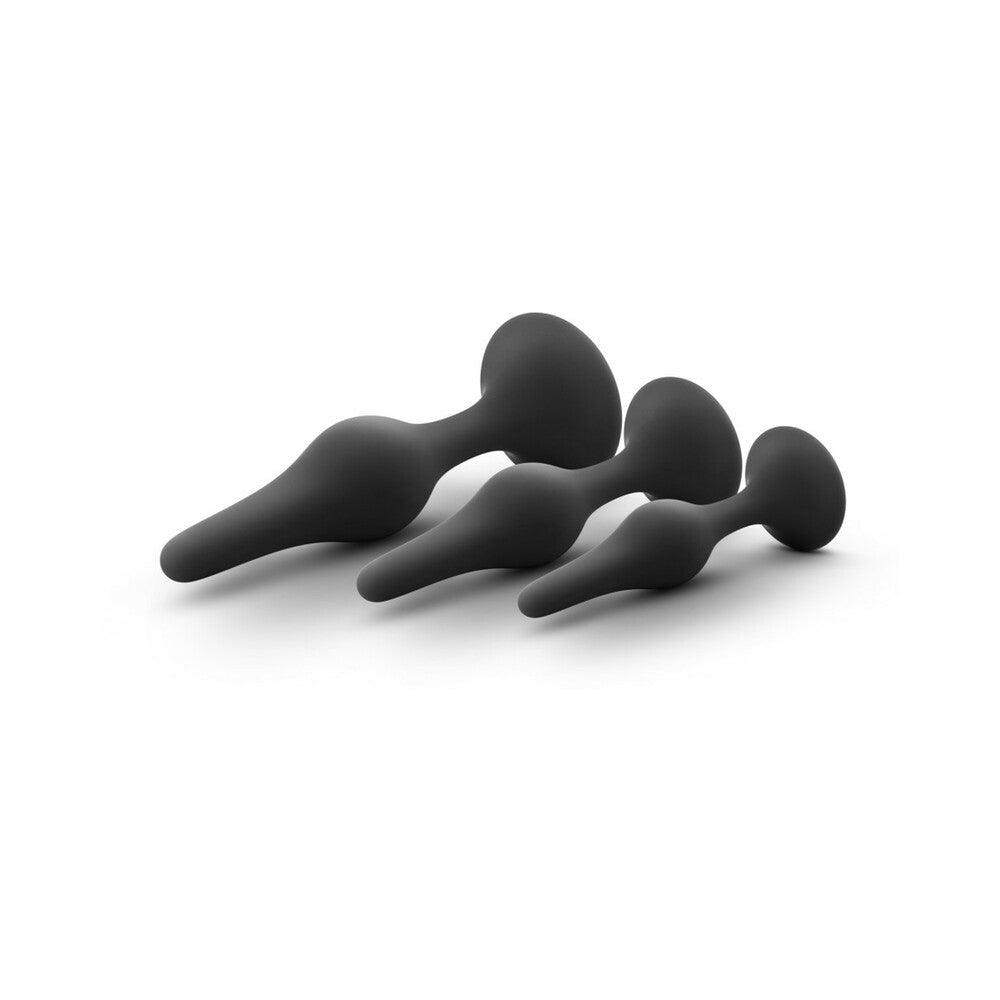 LUXE 3-PIECE SILICONE BEGINNER PLUG KIT BLACK