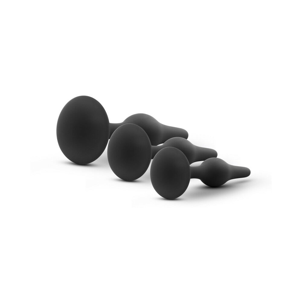 LUXE 3-PIECE SILICONE BEGINNER PLUG KIT BLACK